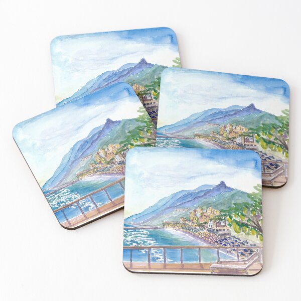 Item preview, Amalfi Coast Gorgeous Terrace View with Lemons, Coast and Houses designed and sold by artshop77.