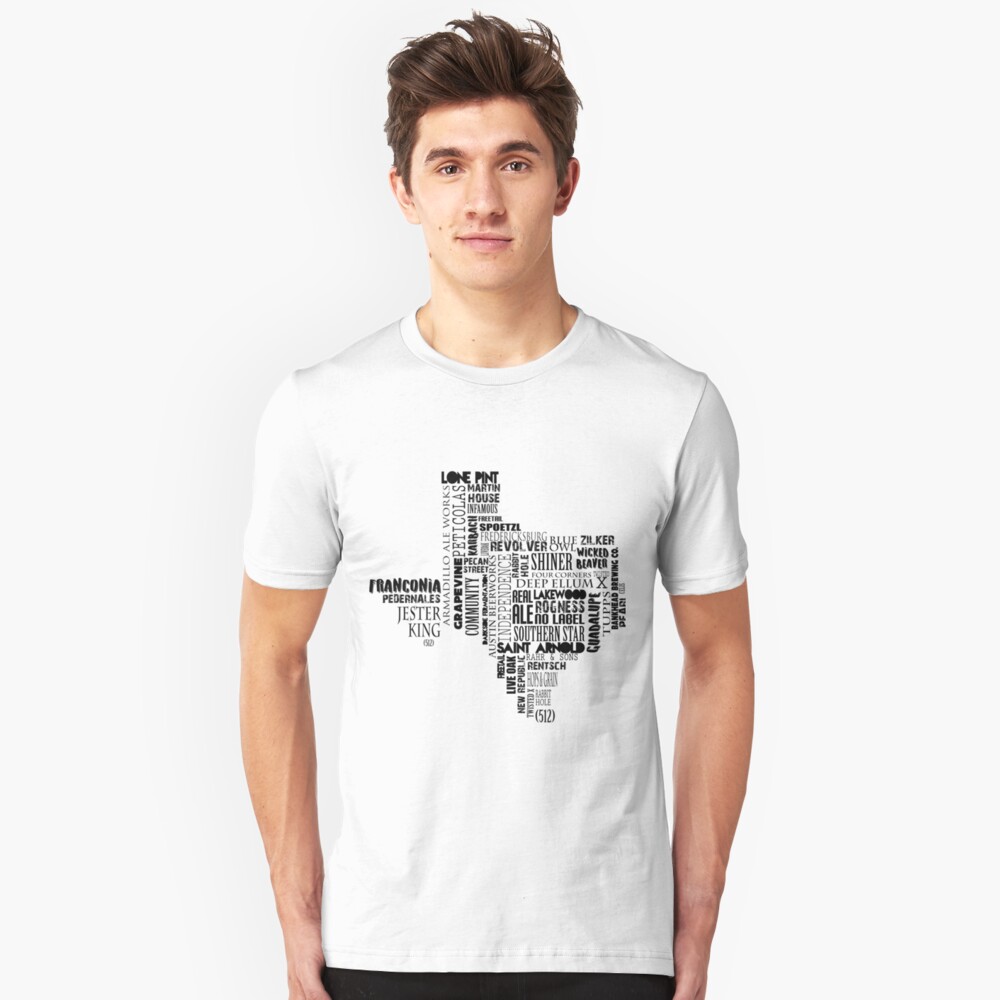 Texas Beer Lovers' Merch (black) Slim Fit T-Shirt