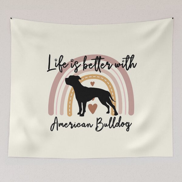 Item preview, American Bulldog Rainbow Aesthetic Boho designed and sold by rafaeltto.