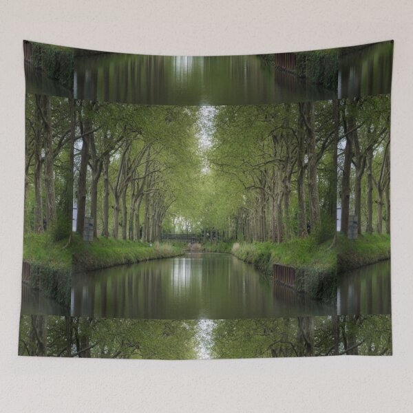 Item preview,  Beautiful green landscape with green trees and river art designed and sold by BEAUTY ⭐⭐⭐⭐⭐.