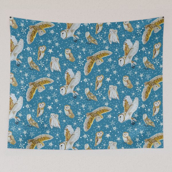 Item preview, Owls & Snowflakes designed and sold by Lindyjo.