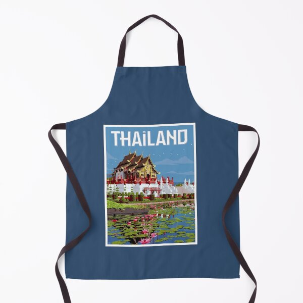 Item preview, THAILAND : Vintage Bangkok Temple Travel Advertising Print designed and sold by posterbobs.