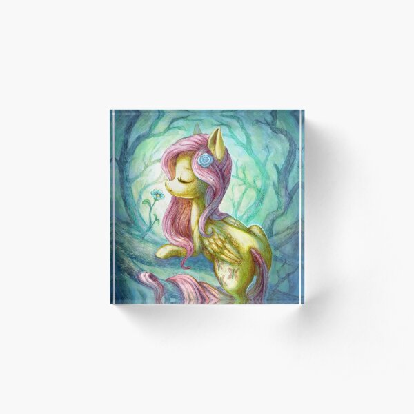 Fluttershy the Forest dryad Acrylic Block