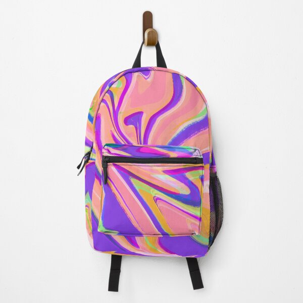 Item preview, Salmon Pink, Purple, Orange, Neon Green, and Lilac Marble Pattern Design designed and sold by theprintedclub.