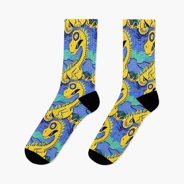 Item preview, LONG NECKED YELLOW DINOSAUR VAN GOGH STYLE designed and sold by sailorsam1805.
