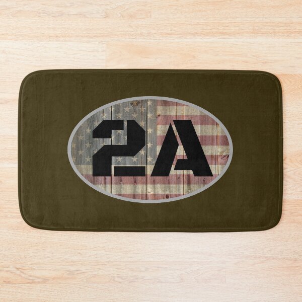 Item preview, 2A Second Amendment faded flag on wood oval. designed and sold by EverLife.