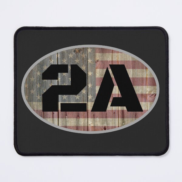 Item preview, 2A Second Amendment faded flag on wood oval. designed and sold by EverLife.