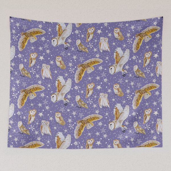 Item preview, Owls & Snowflakes designed and sold by Lindyjo.