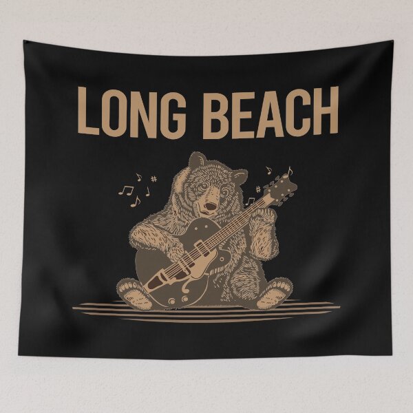 Artikelvorschau, Bär mit Gitarre Long Beach entworfen und verkauft von BloodMoneyTwit.