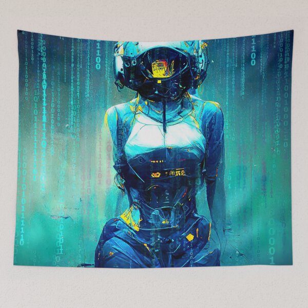 Item preview, cyber girl  designed and sold by AICustomArt ⭐⭐⭐⭐⭐.