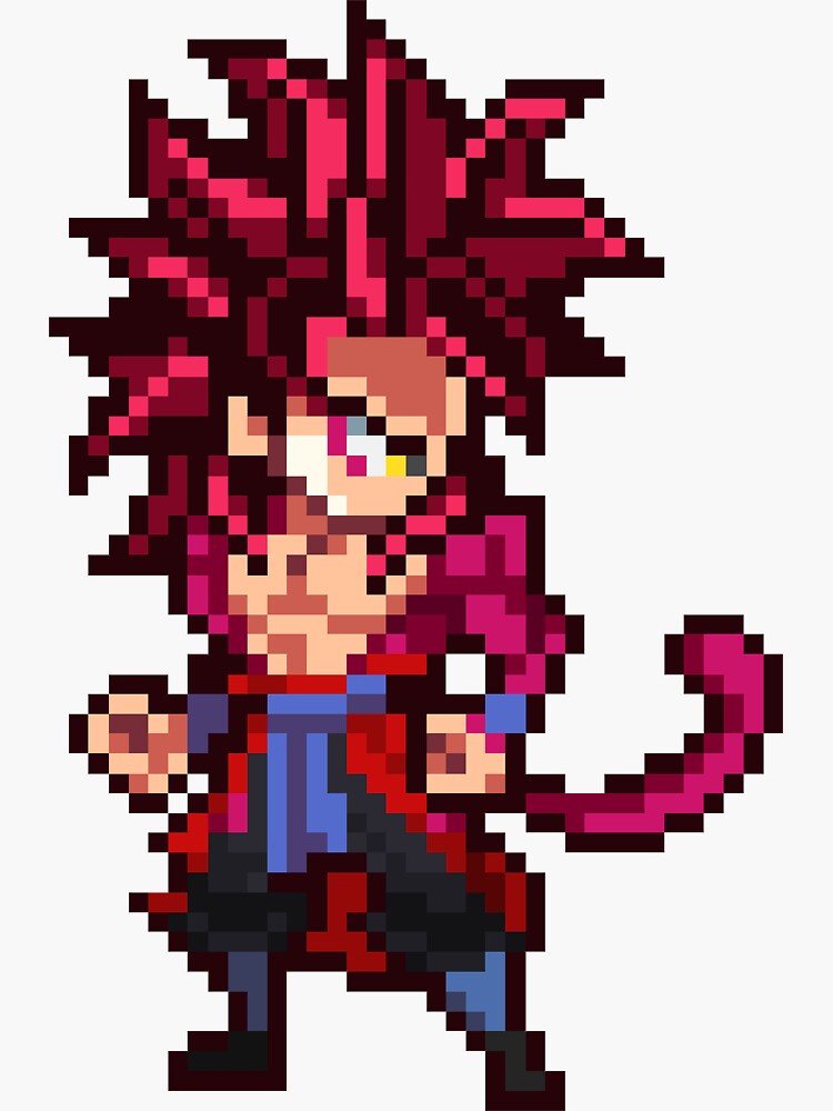 Goku Super Full Power Saiyan 4 Limit Breaker HQ Pixel Edition | Sticker