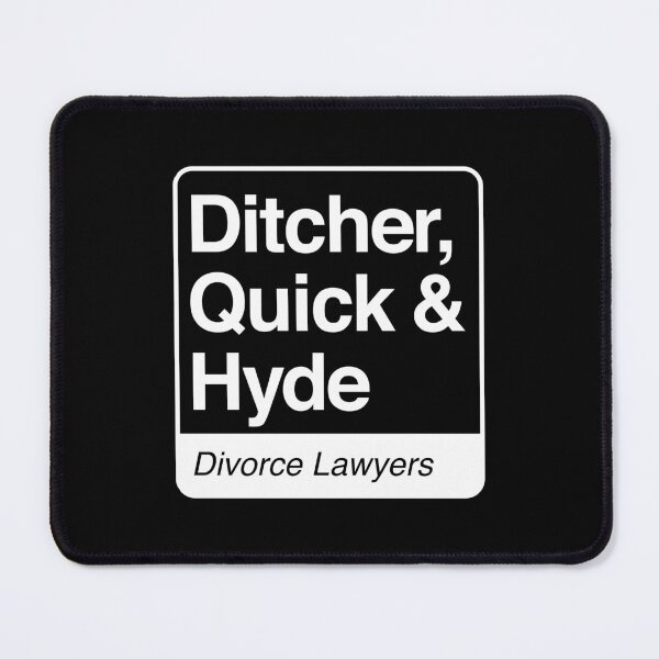 Item preview, Ditcher, Quick & Hyde - Divorce Lawyers - white print for dark items designed and sold by robimerch.