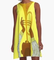 NEW ORLEANS ; Vintage Mardi Gras Print A-Line Dress