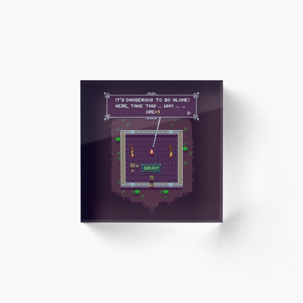 It's dangerous to go alone Acrylic Block