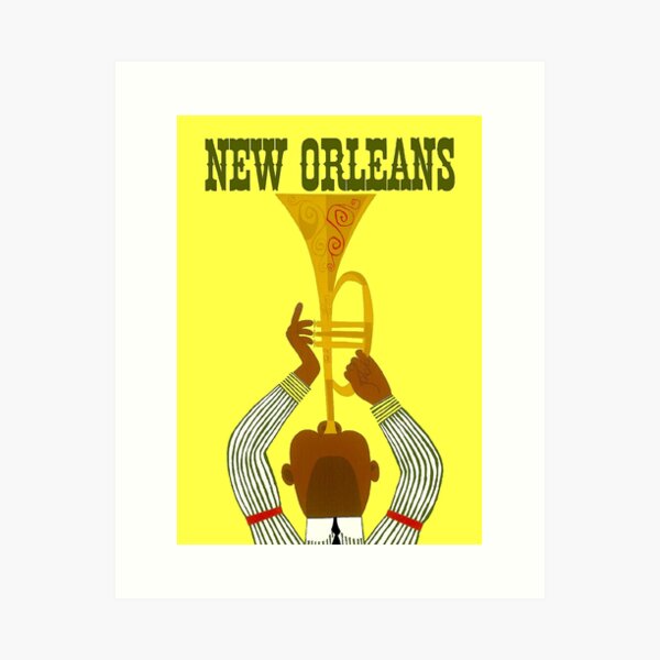 Item preview, NEW ORLEANS ; Vintage Mardi Gras Print designed and sold by posterbobs.