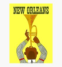 "NEW ORLEANS" Vintage Mardi Gras Print Photographic Print