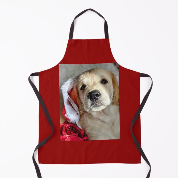Item preview, Christmas Santa golden retriever puppy designed and sold by Fluffycat2020.