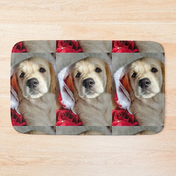 Item preview, Christmas Santa golden retriever puppy designed and sold by Fluffycat2020.