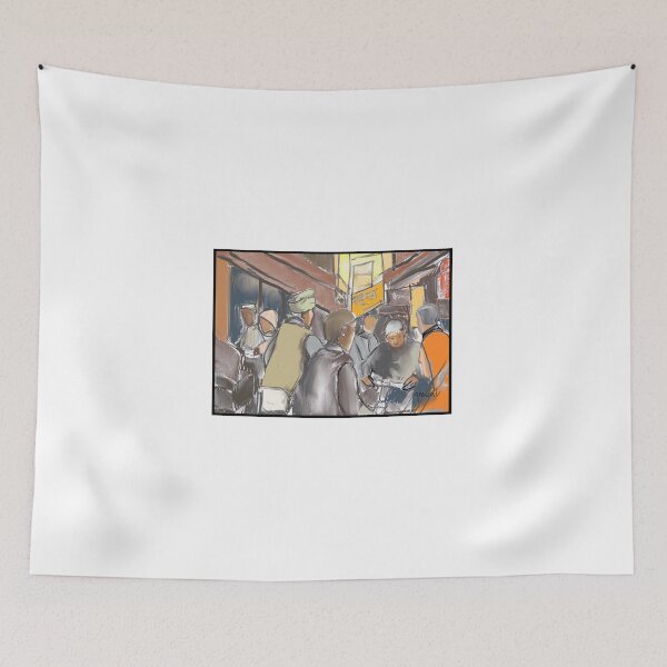 Item preview, Indian railway station scene  designed and sold by Sukhpal Grewal Ethnic Art.