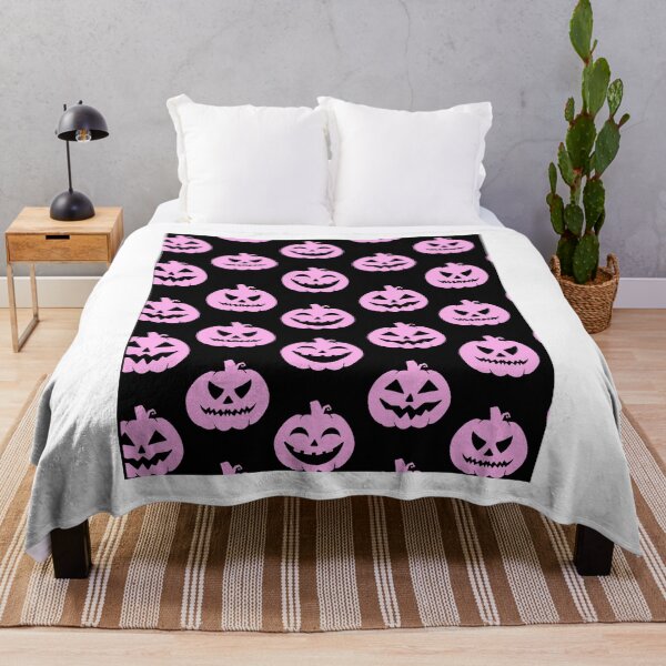 Item preview, Halloween Pumpkin Pumpkins Black Pastel Pink designed and sold by nahdaaj.