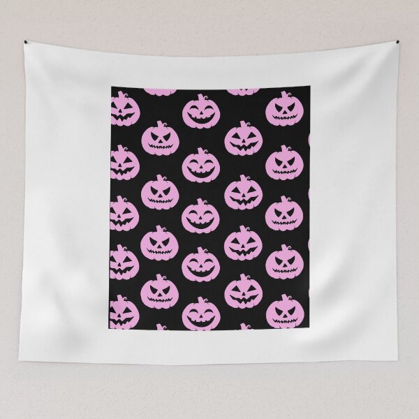 Item preview, Halloween Pumpkin Pumpkins Black Pastel Pink designed and sold by nahdaaj.