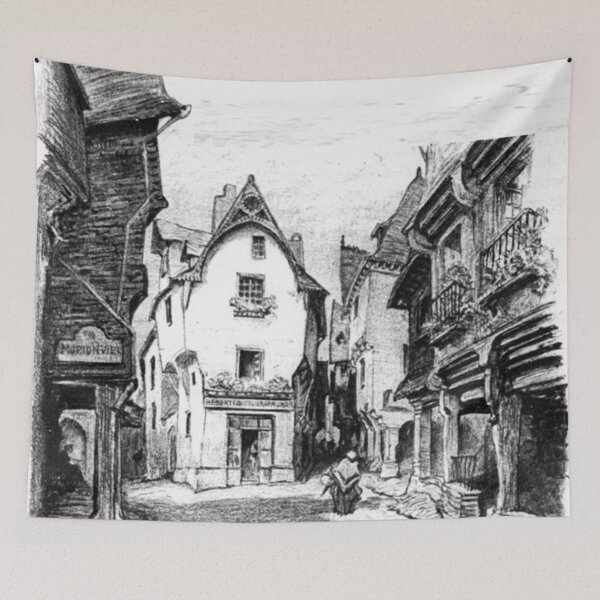 Artikelvorschau, HD La vieille Frankreich, Bretagne ~ Das alte Frankreich, Bretagne 1890 - Rue Poterie entworfen und verkauft von MINDTHECHERRY.
