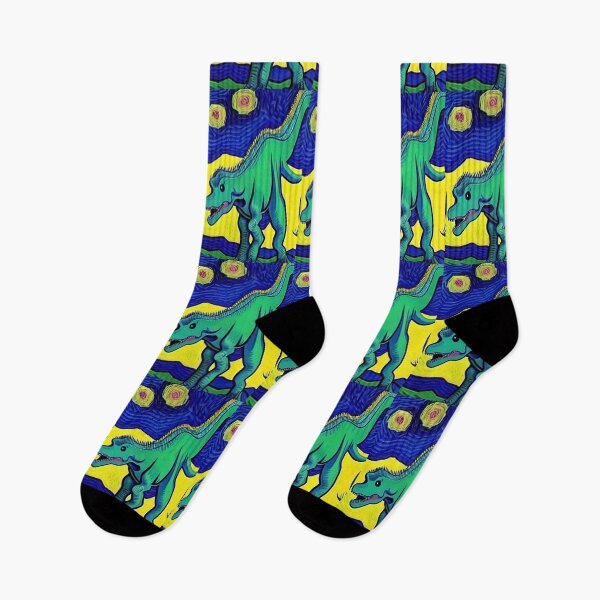 Item preview, GREEN DINOSAUR VAN GOGH STYLE designed and sold by sailorsam1805.