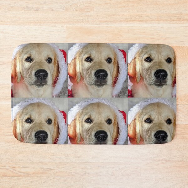 Item preview, Christmas Santa golden retriever puppy designed and sold by Fluffycat2020.