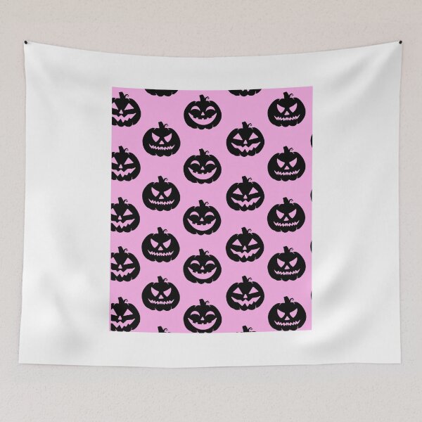 Item preview, Halloween Pumpkin Pumpkins Black Pastel Pink designed and sold by nahdaaj.