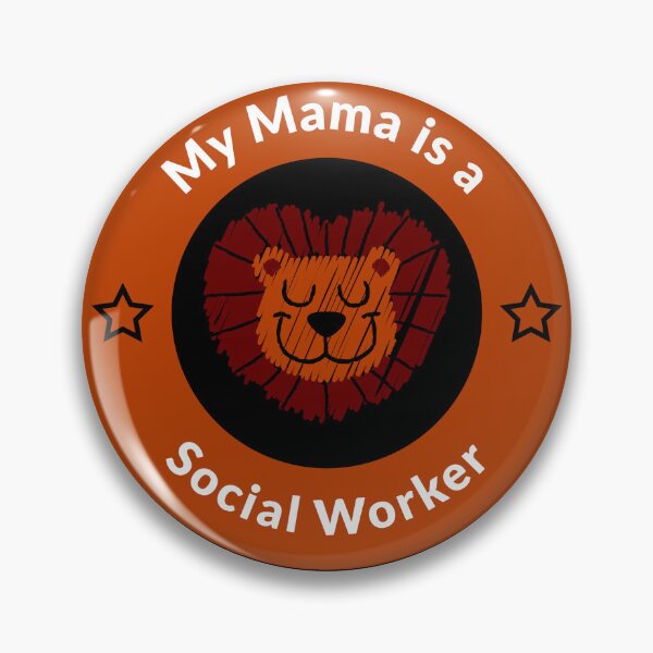 Aperçu de l'œuvre Ma maman est une assistante sociale (avec un lion) créée et vendue par SocialWorkGift.