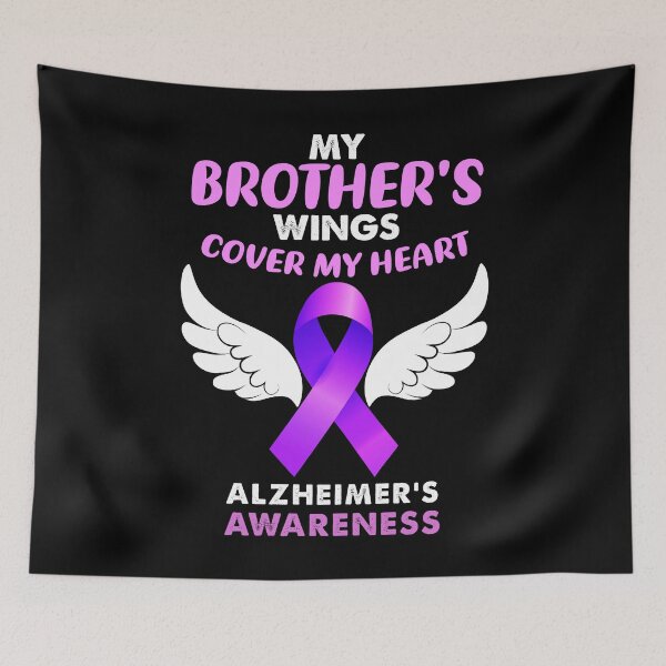 Item preview, My Brothers Wings Cover My Heart Angel Alzheimers Awareness Gift designed and sold by TMelonShop.