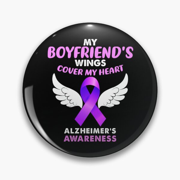 Item preview, My Boyfriends Wings Cover My Heart Alzheimers Awareness Day Gift designed and sold by TMelonShop.