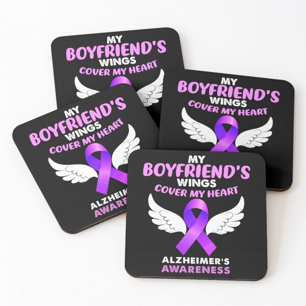 Item preview, My Boyfriends Wings Cover My Heart Alzheimers Awareness Day Gift designed and sold by TMelonShop.