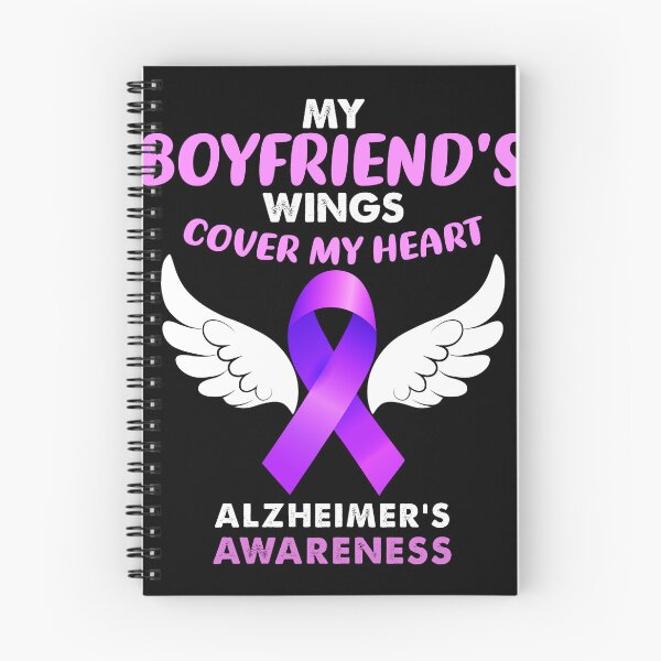 Item preview, My Boyfriends Wings Cover My Heart Alzheimers Awareness Day Gift designed and sold by TMelonShop.
