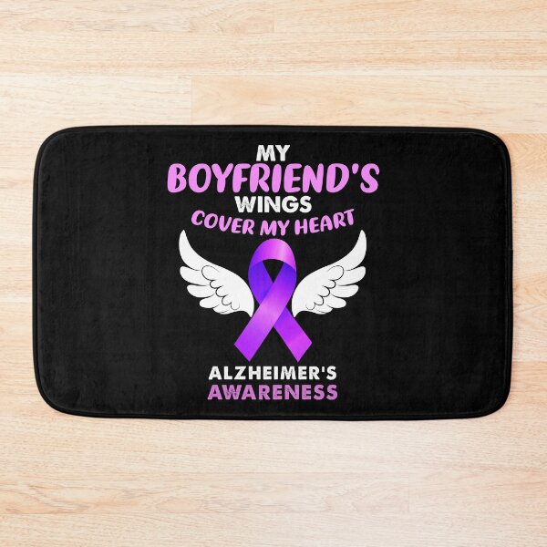 Item preview, My Boyfriends Wings Cover My Heart Alzheimers Awareness Day Gift designed and sold by TMelonShop.
