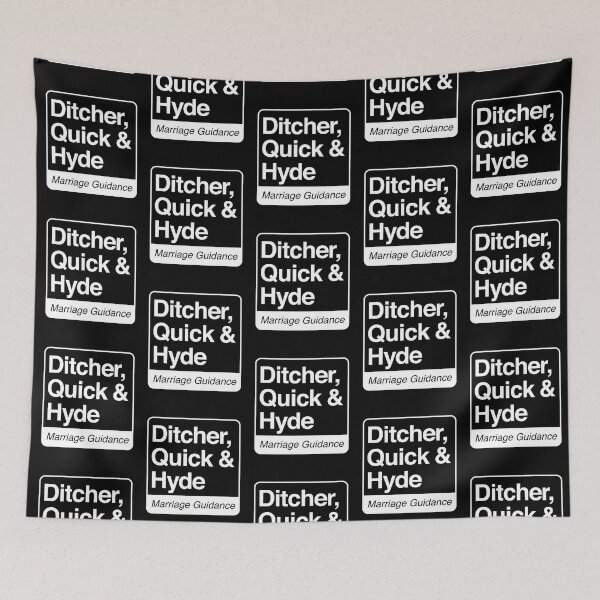 Item preview, Ditcher, Quick & Hyde - Marriage Guidance - white print for dark items designed and sold by robimerch.