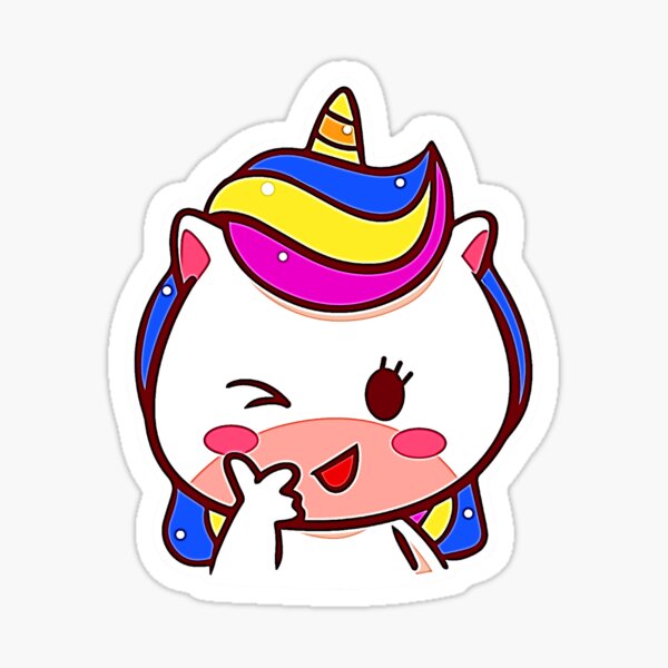 PET ME - Cute Wink Unicorn' Sticker