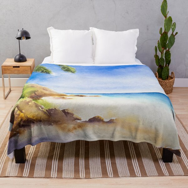 Item preview, Hand-drawn Watercolor Magic Island Beach designed and sold by hatimelhag.