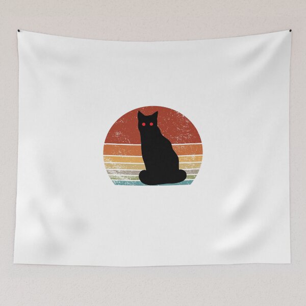 Item preview, Black cat watching sunset designed and sold by AMLUCI.