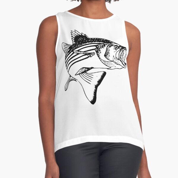 Striped Bass - Painterly v1 - Square Kids T-Shirt by Wingsdomain