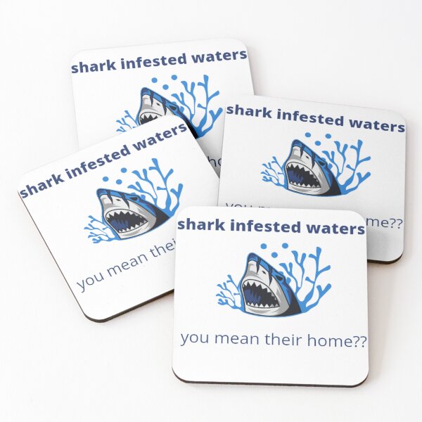 Item preview, Shark infested waters designed and sold by vini20shop ☑️ ⭐⭐⭐⭐⭐.
