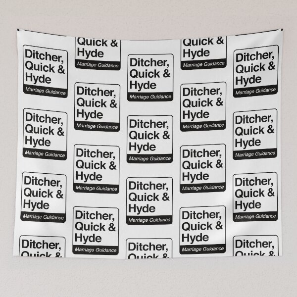 Item preview, Ditcher, Quick & Hyde - Marriage Guidance - black print for light items designed and sold by robimerch.
