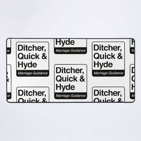 Item preview, Ditcher, Quick & Hyde - Marriage Guidance - black print for light items designed and sold by robimerch.