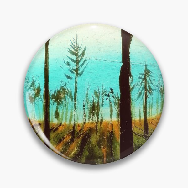 Item preview, Barren forest and yet so bright, forest painted on wood - landscape painting designed and sold by Anke Franikowski.