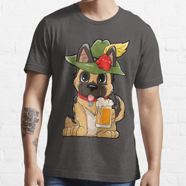 Oktoberfest German Shepherd Prost T Shirt Drinking Beer Tee Essential T-Shirt