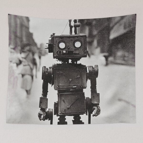Item preview, Portrait of a Robot Taken in London 1920s Collage designed and sold by trajeado14.