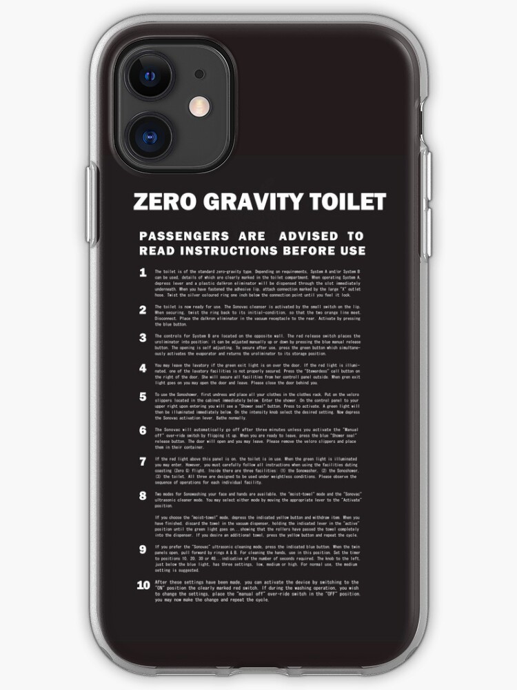 2001 A Space Odyssey Zero Gravity Toilet Instructions Iphone Case