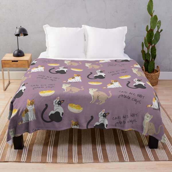 Item preview, Cats Are Not Potato Chips Pattern - Mauve designed and sold by DarkGreenSoul.