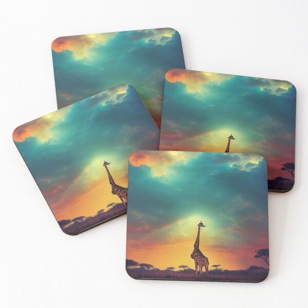 Item preview, Colorful image of a giraffe. designed and sold by Maniock.