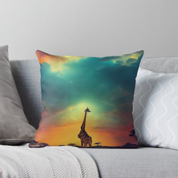 Item preview, Colorful image of a giraffe. designed and sold by Maniock.